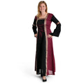 Imagen del producto Vestido medieval Applonia con mangas desmontables negro-burdeos