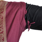 Imagen del producto Vestido medieval Applonia con mangas desmontables negro-burdeos