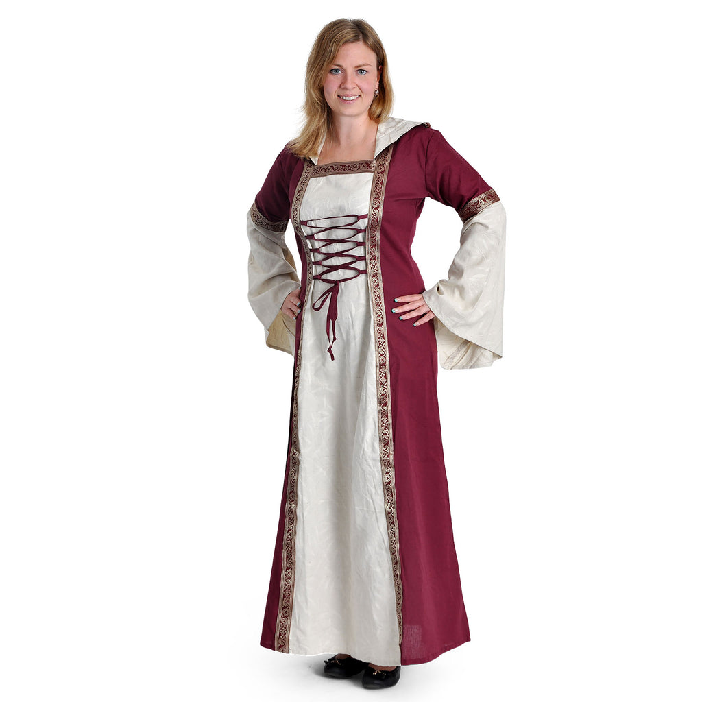 Product image Medieval Dress Brigitta natural-bordeaux