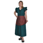 Imagen del producto Vestido medieval Agga de manga corta con delantal verde
