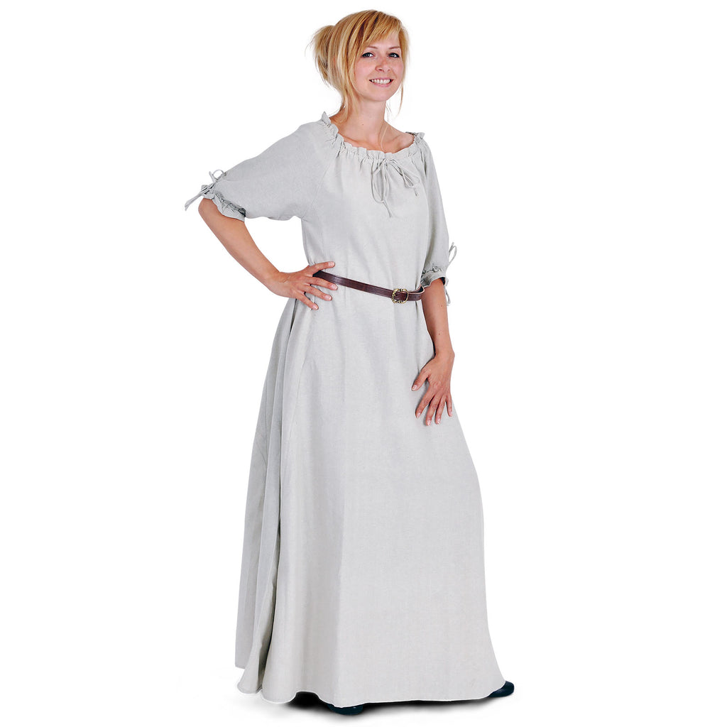 Imagen del producto Vestido medieval de manga corta natural