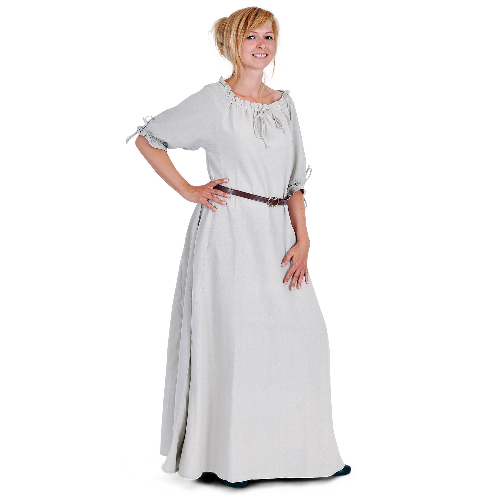 Imagen del producto Vestido medieval de manga corta natural