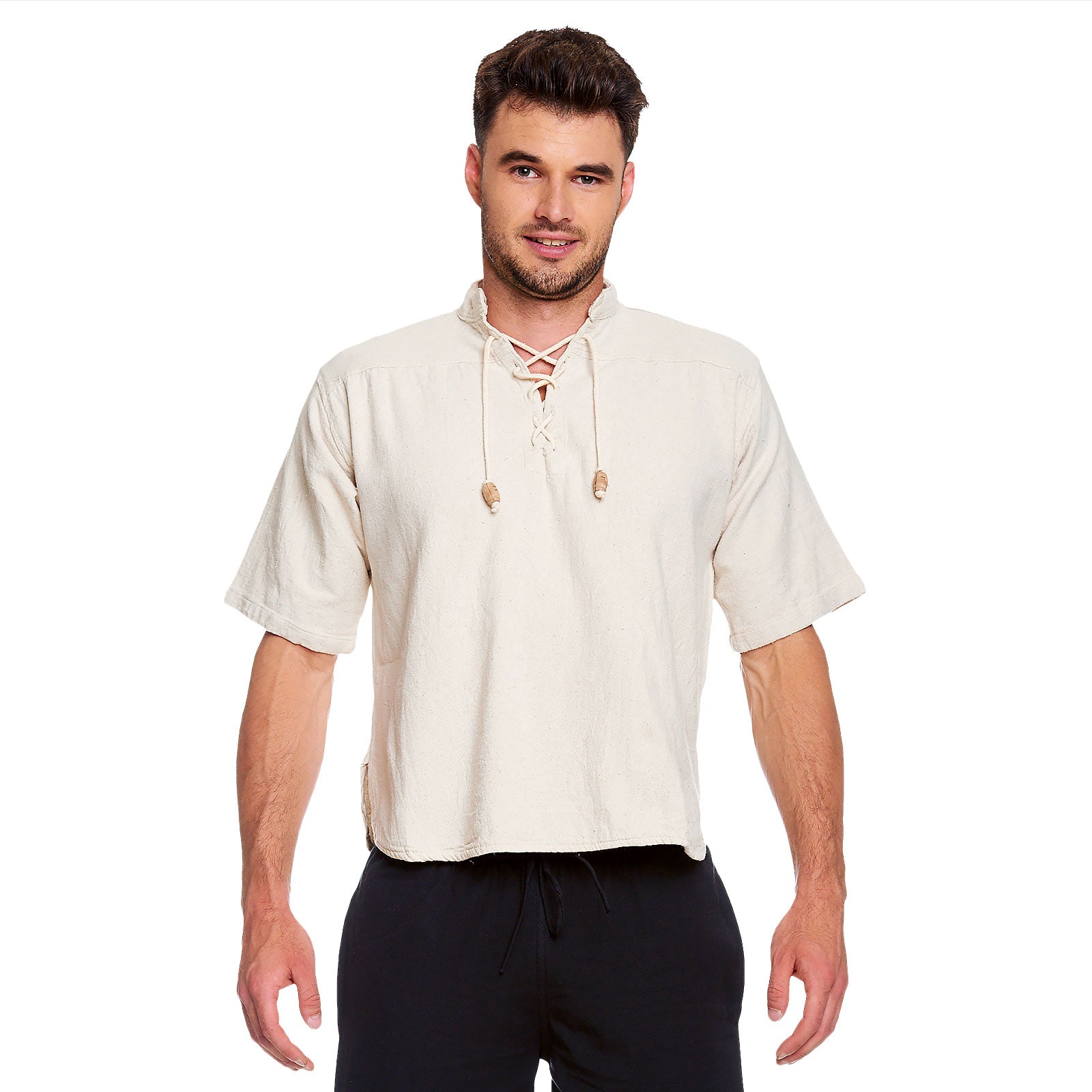 Imagen del producto Camisa medieval Erik manga corta beige