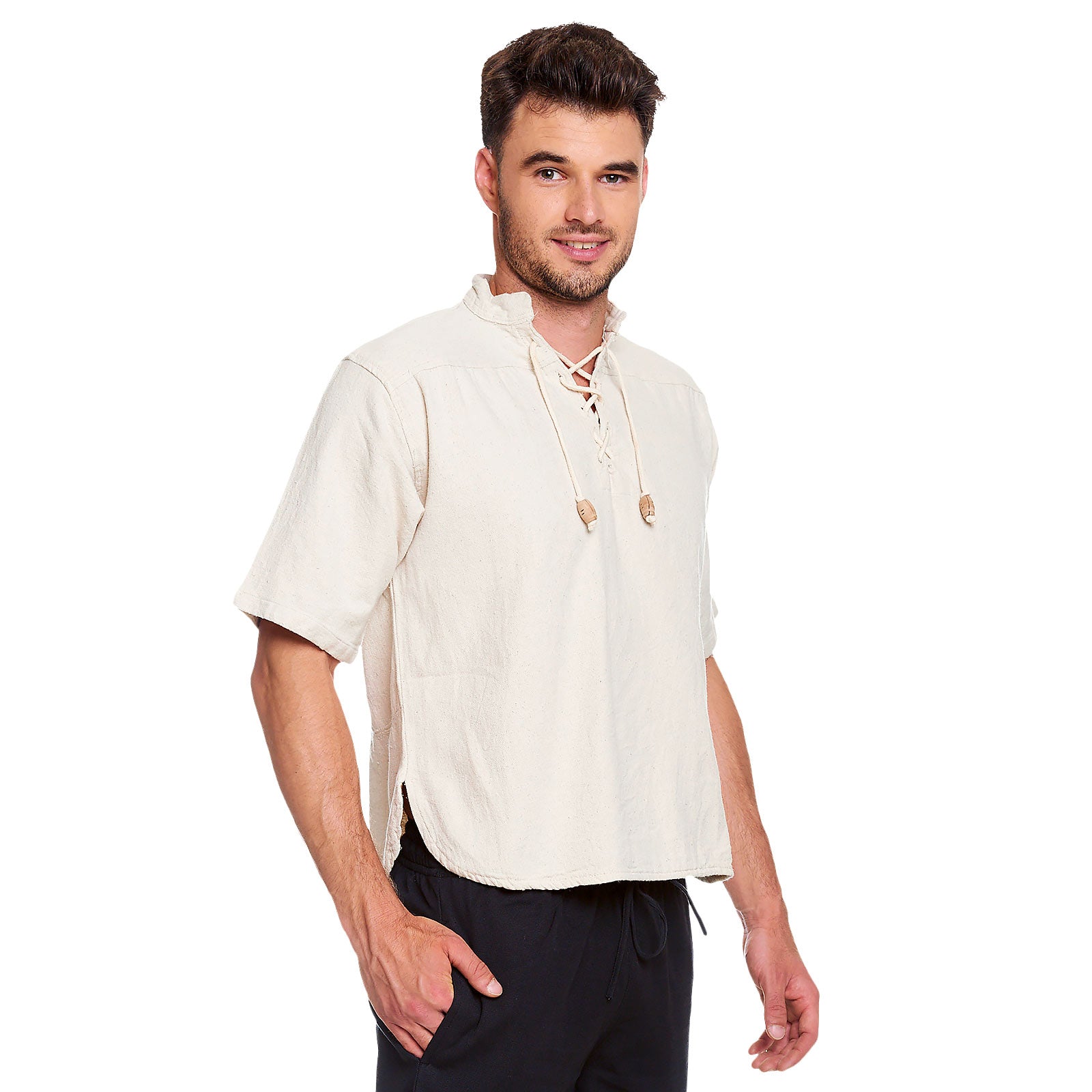 Imagen del producto Camisa medieval Erik manga corta beige