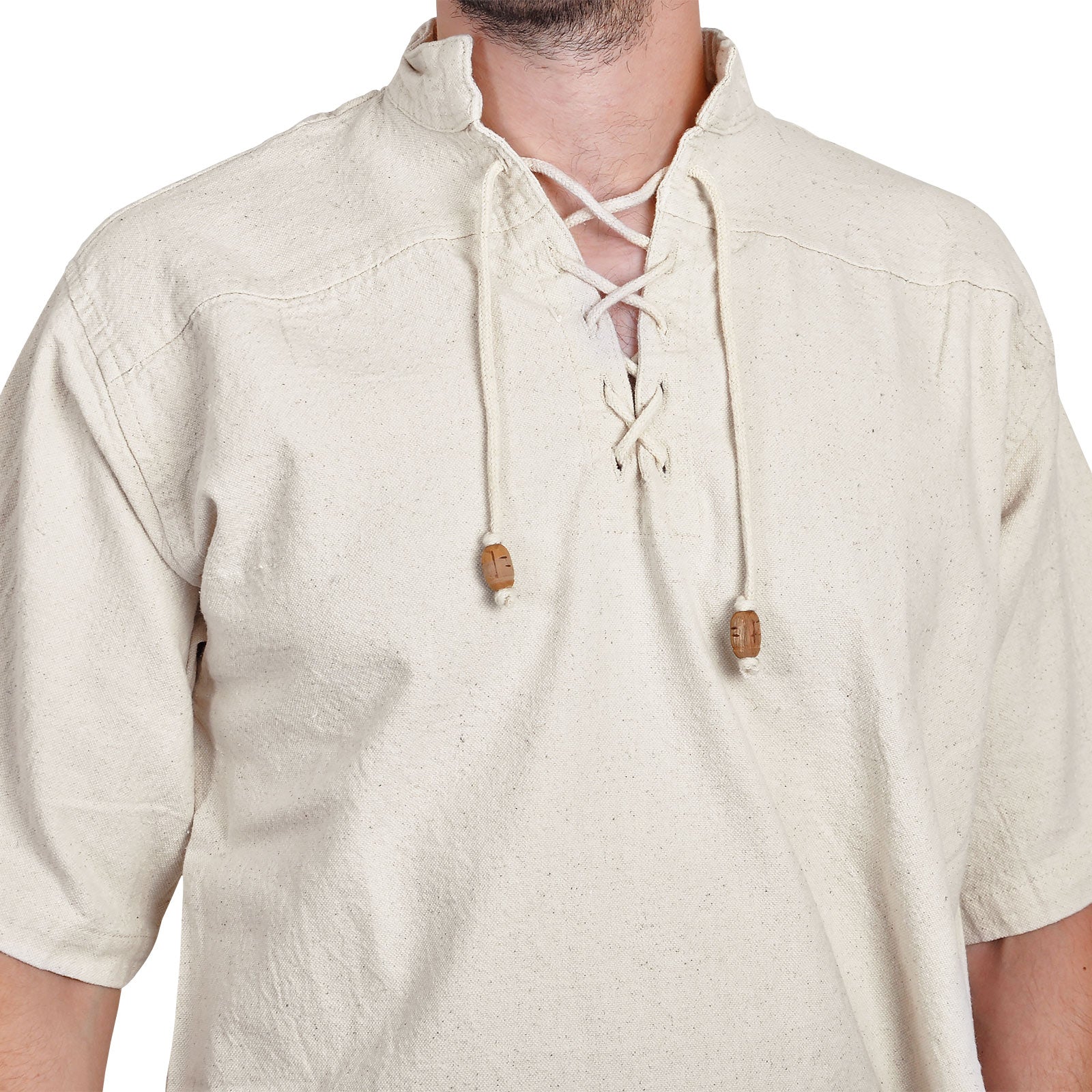 Imagen del producto Camisa medieval Erik manga corta beige