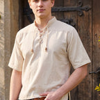 Imagen del producto Camisa medieval Erik manga corta beige