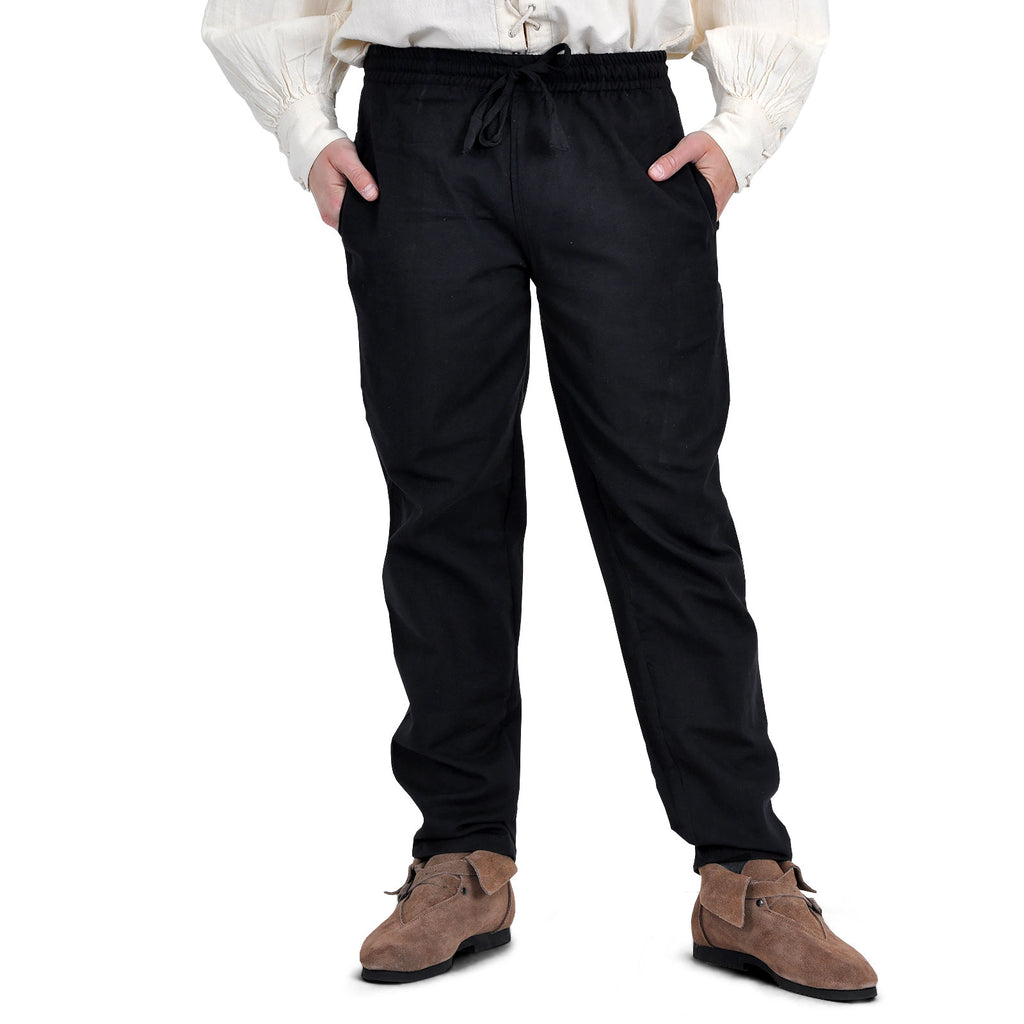 Imagen del producto Pantalones medievales con cintura elástica negros
