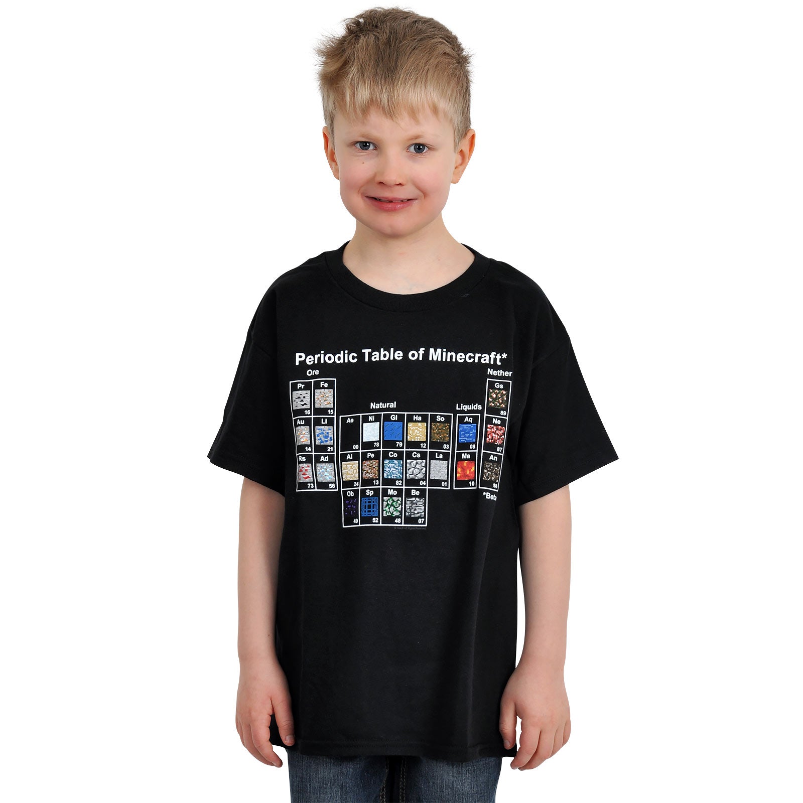 Imagen del producto Minecraft - Camiseta infantil del sistema periódico