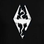 Imagen del producto Skyrim - Camiseta negra con símbolo de dragón