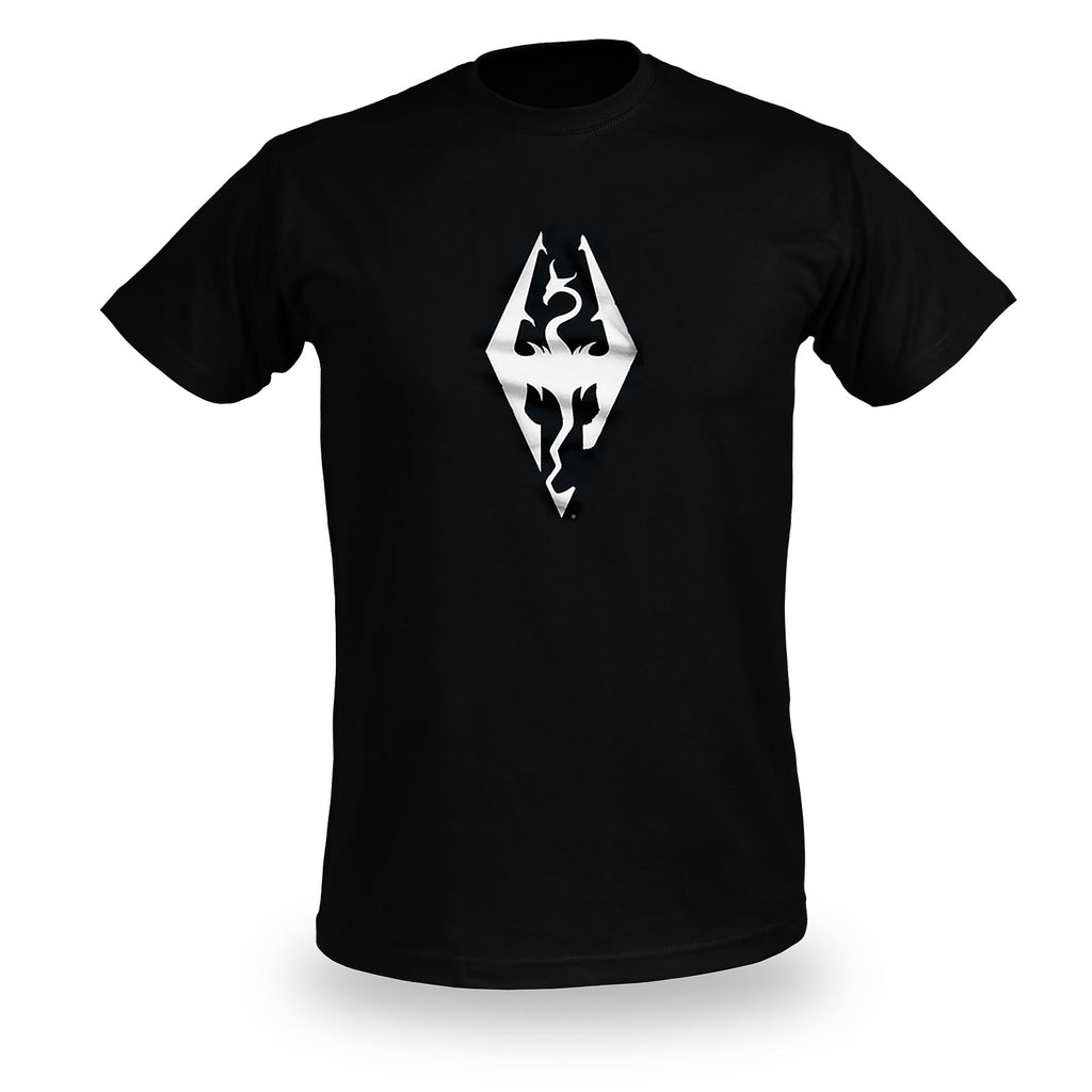 Imagen del producto Skyrim - Camiseta negra con símbolo de dragón