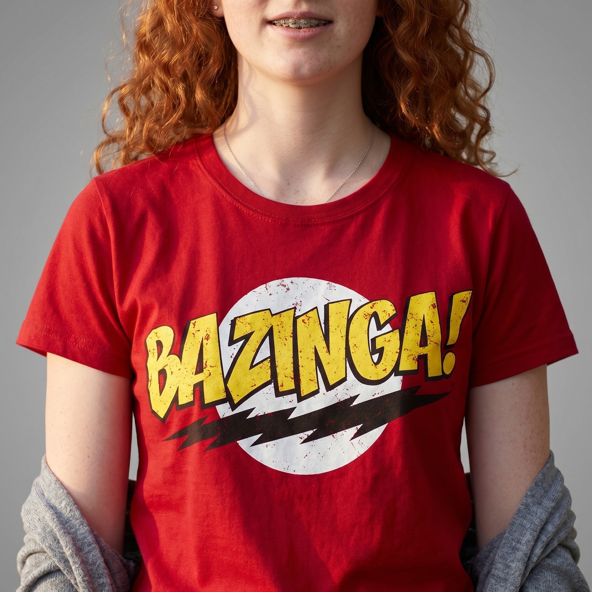 Imagen del producto Big Bang Theory - Camiseta Bazinga de tamaño completo roja