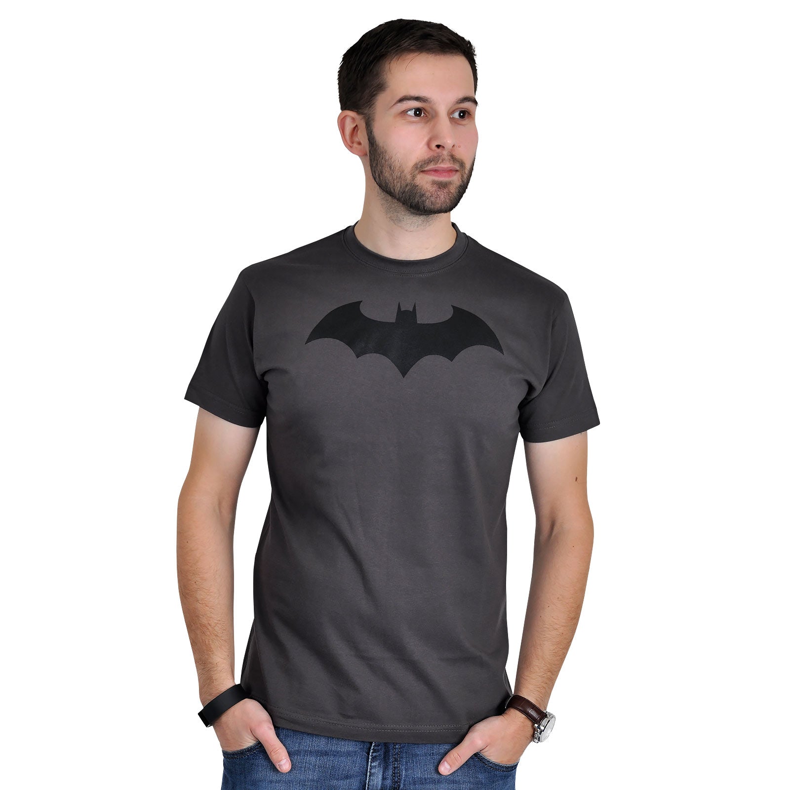 Imagen del producto Batman - Camiseta Bat Logo gris