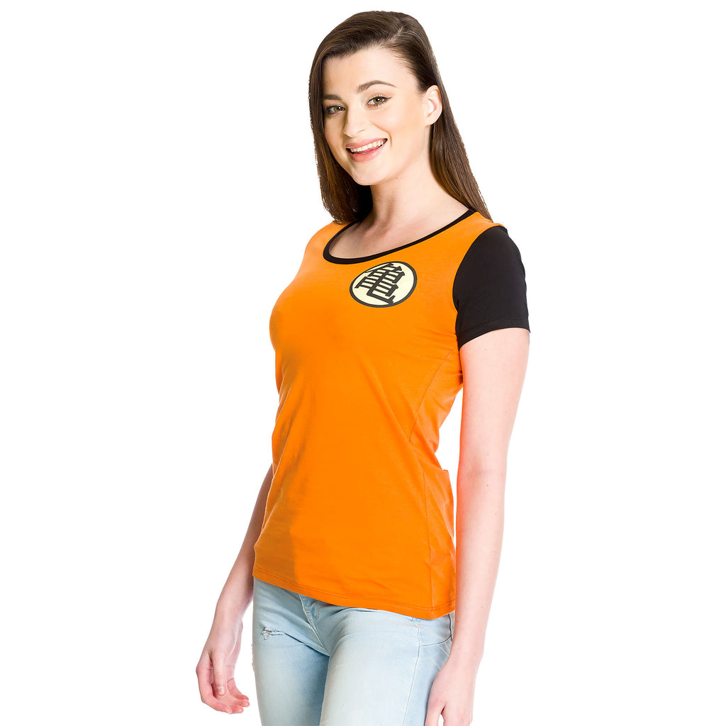 Imagen del producto Dragon Ball - Camiseta de chica con símbolo Kame naranja