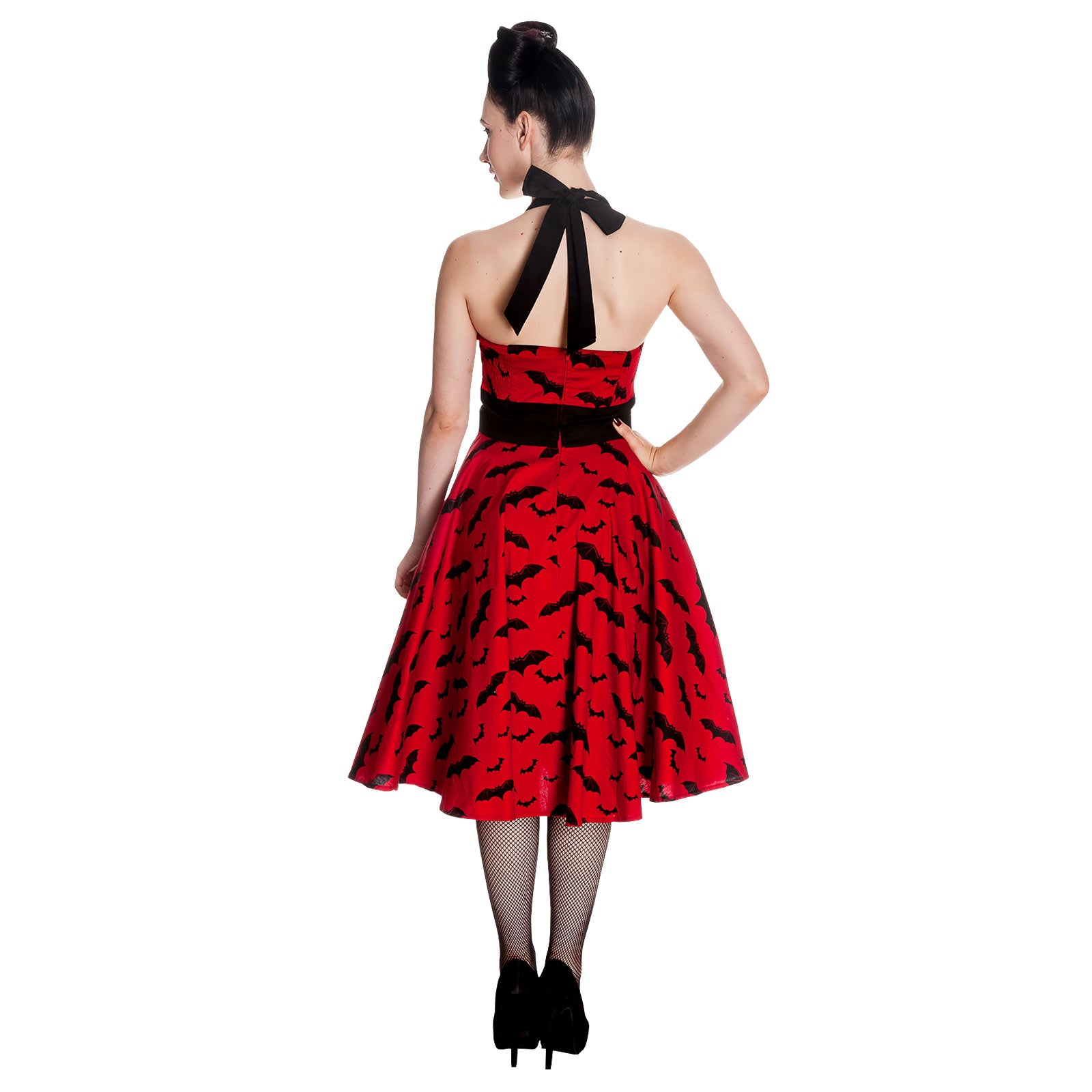 Imagen del producto Vestido rockabilly Bat rojo-negro