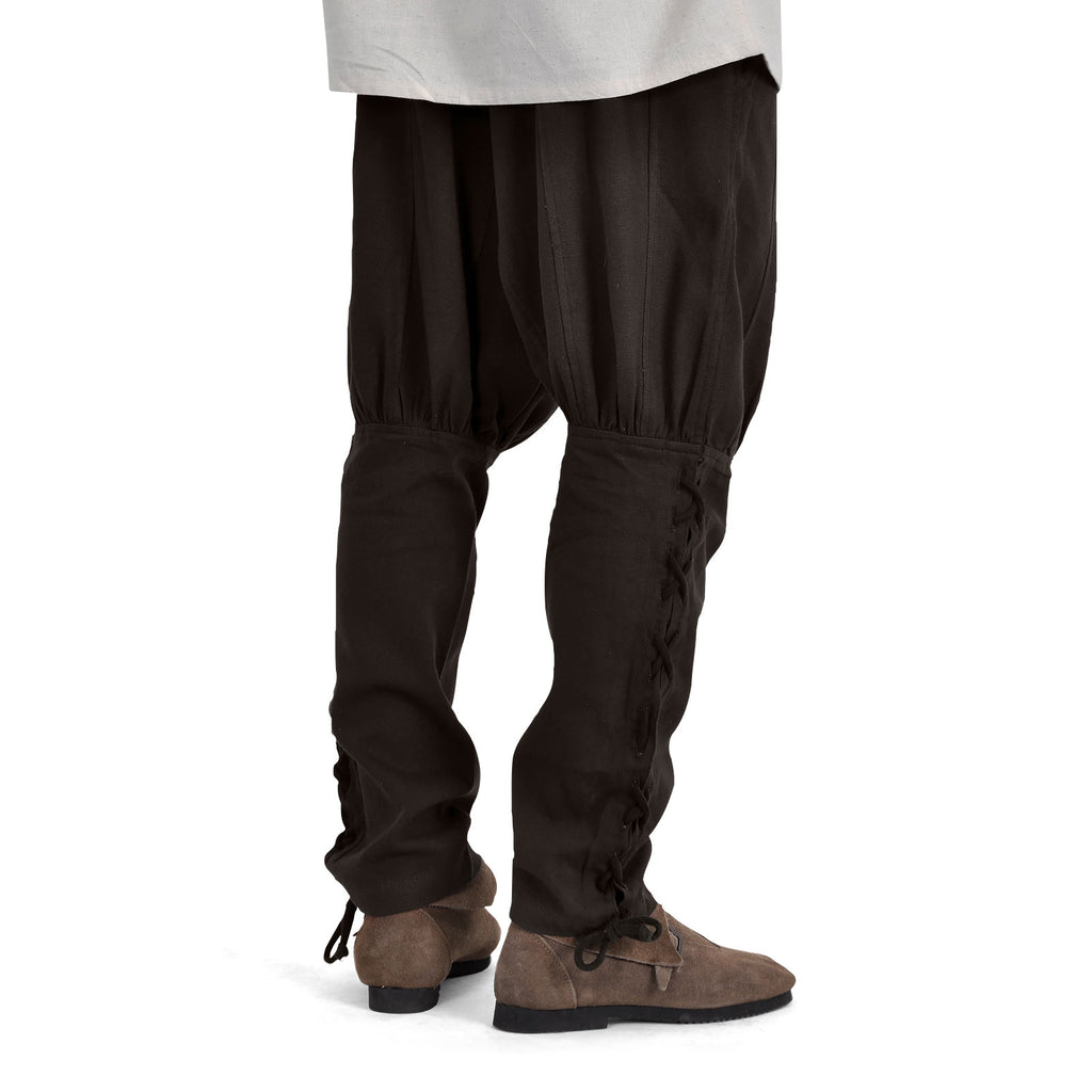 Imagen del producto Pantalones Bertram para hombres con cordones en la parte inferior de la pierna marrón