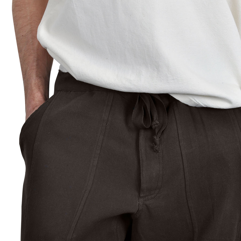 Imagen del producto Pantalones Bertram para hombres con cordones en la parte inferior de la pierna marrón