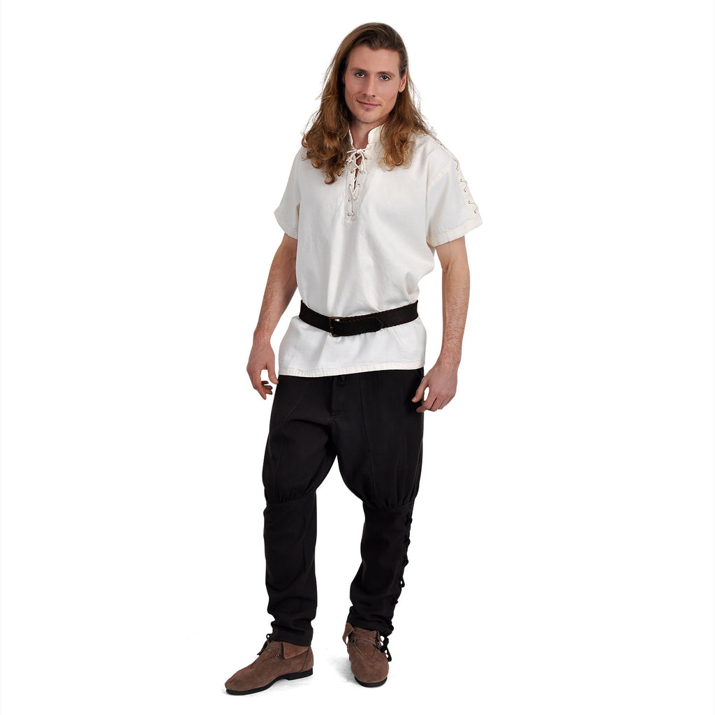 Imagen del producto Pantalones Bertram para hombres con cordones en la parte inferior de la pierna marrón