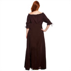 Imagen del producto Vestido medieval de manga corta marrón