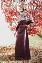 Imagen del producto Vestido medieval de manga corta marrón