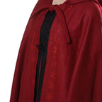 Imagen del producto Capa medieval con capucha y bordado rojo