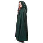 Imagen del producto Capa medieval con capucha y bordado verde