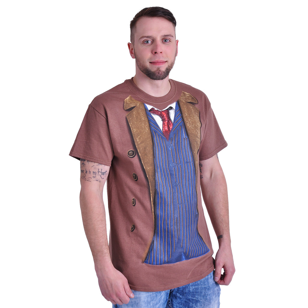 Imagen del producto Doctor Who - Camiseta del 10º Doctor marrón