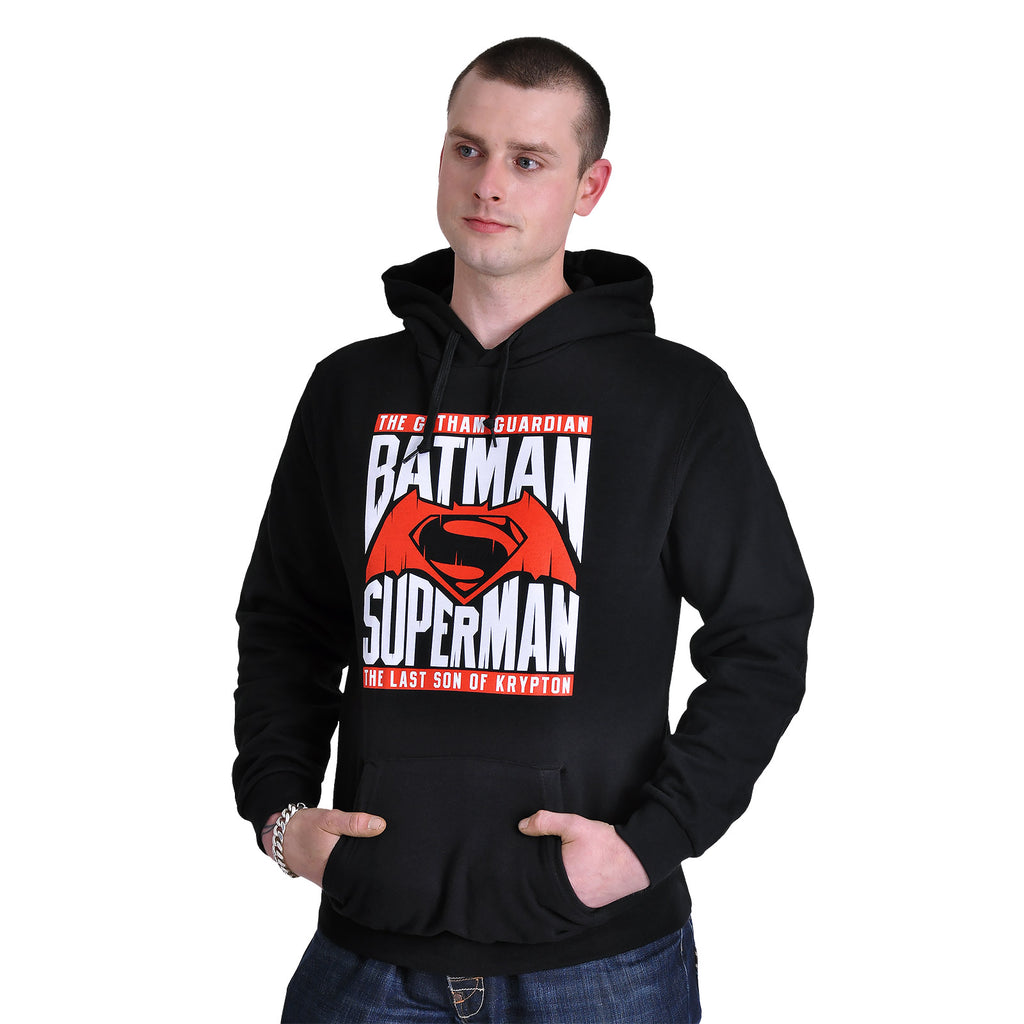 Imagen del producto Batman v Superman - Sudadera con capucha de héroes negra