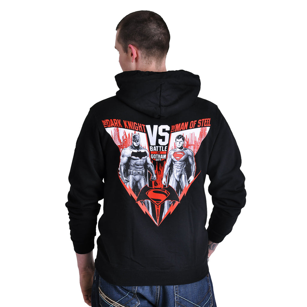 Imagen del producto Batman v Superman - Sudadera con capucha de héroes negra