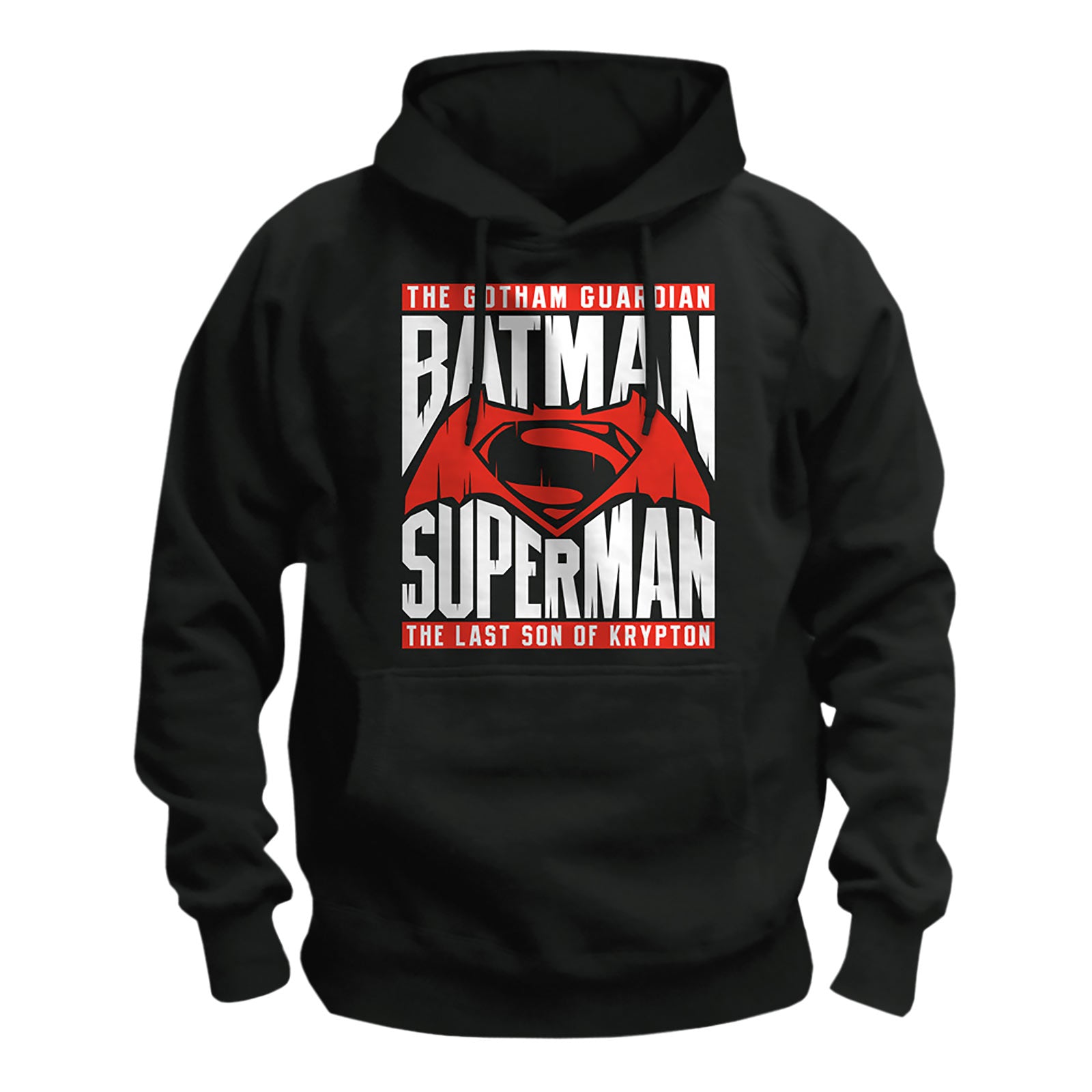 Imagen del producto Batman v Superman - Sudadera con capucha de héroes negra