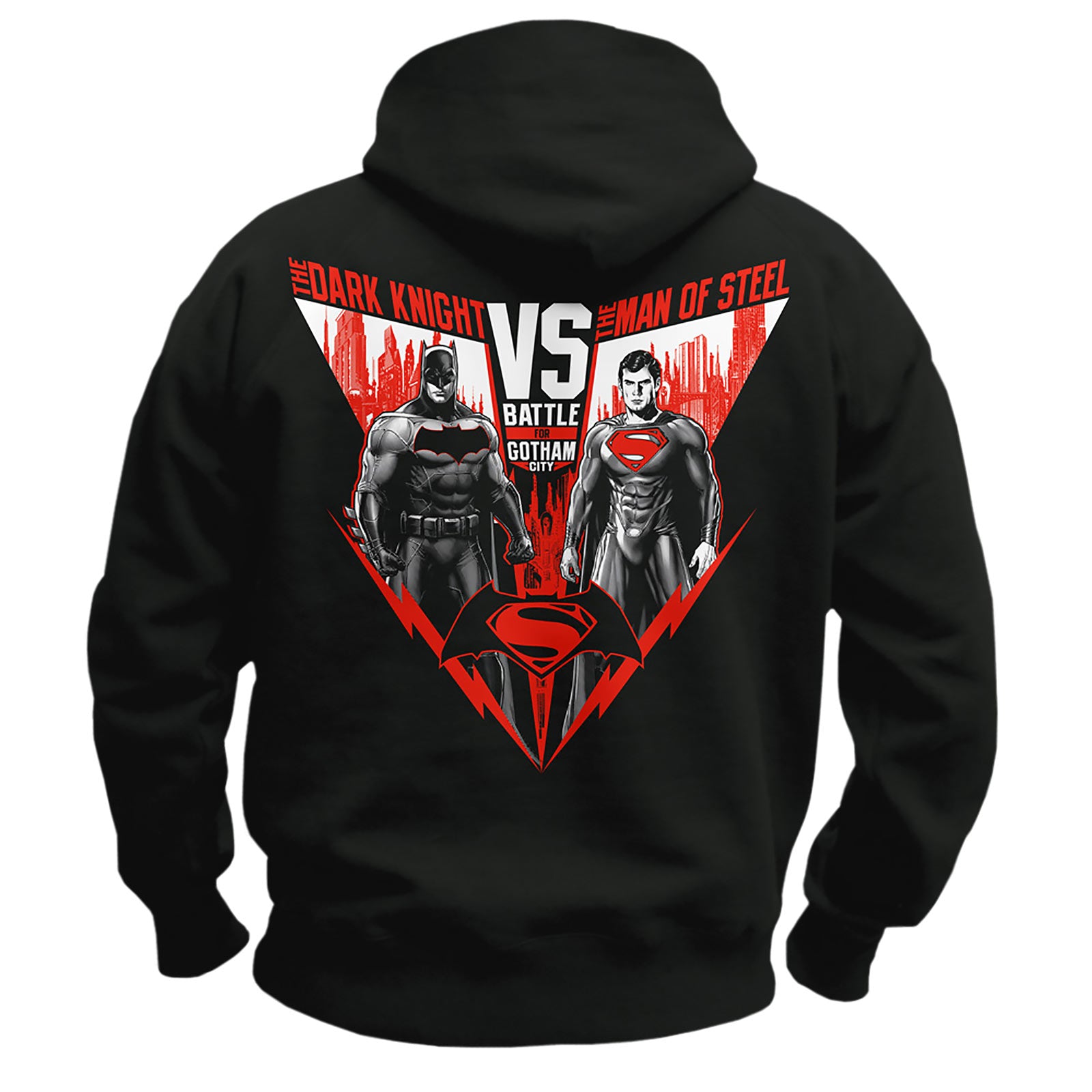 Imagen del producto Batman v Superman - Sudadera con capucha de héroes negra
