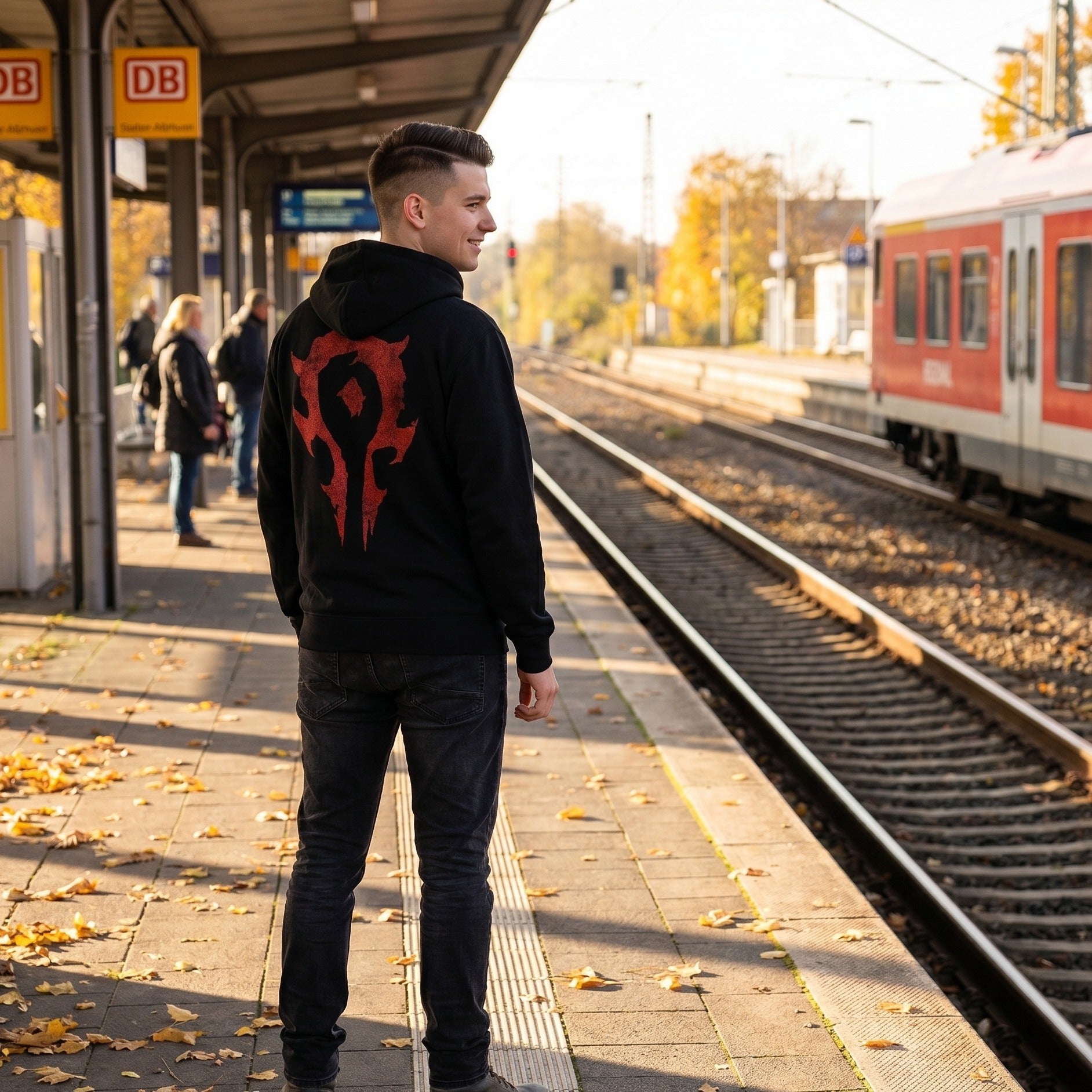 Imagen del producto Warcraft - Chaqueta con capucha negra con logo de la Horda