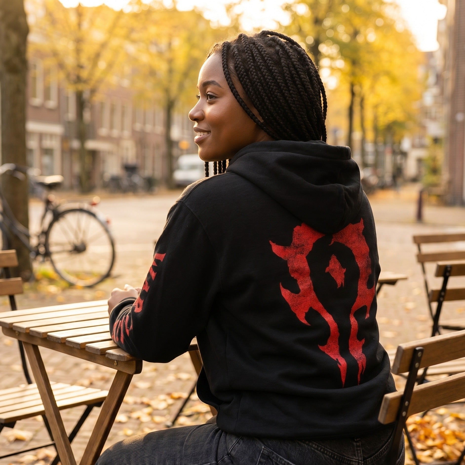 Imagen del producto Warcraft - Chaqueta con capucha negra con logo de la Horda