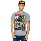 Imagen del producto Star Wars - Camiseta de personajes gris