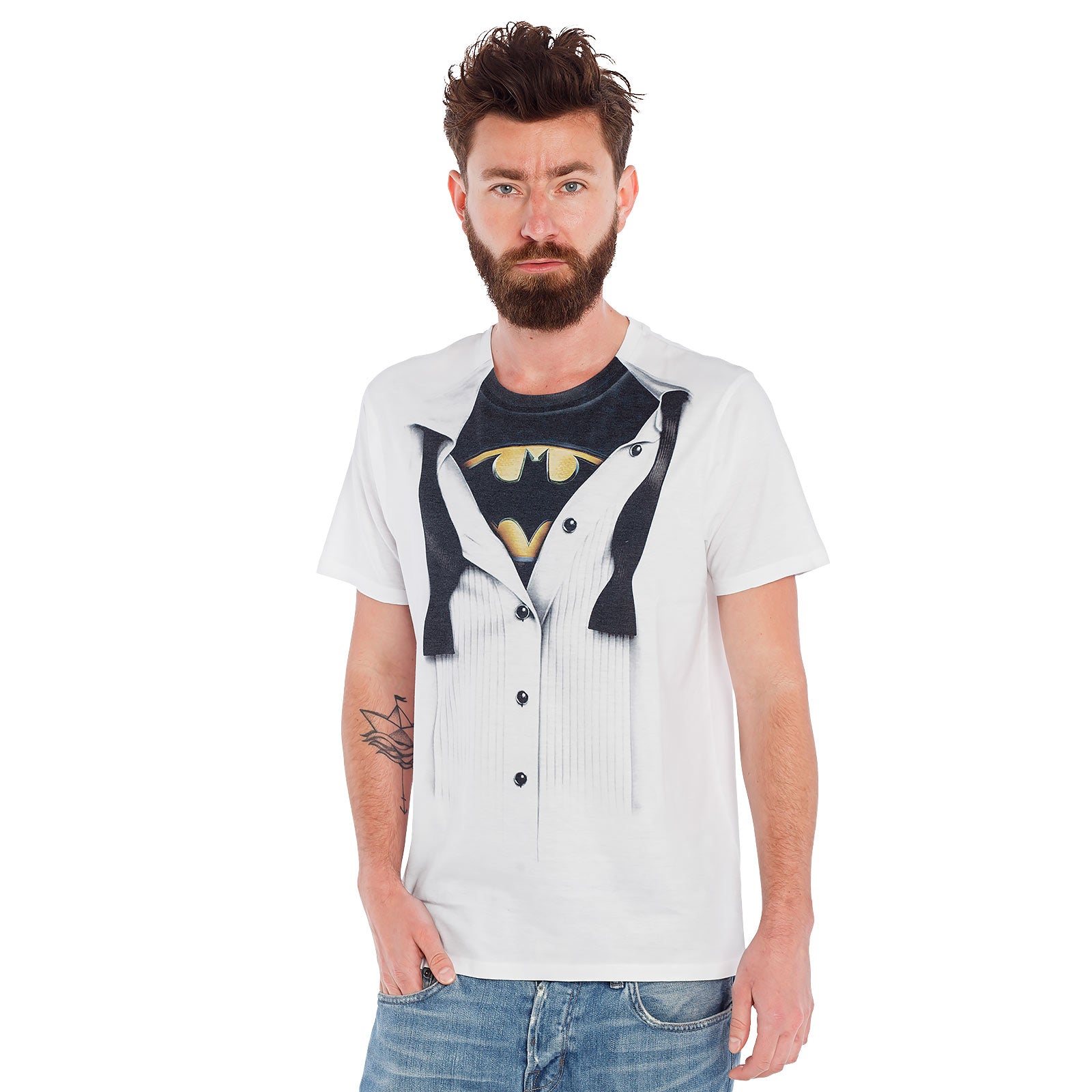 Imagen del producto Batman - Camiseta Suit blanca