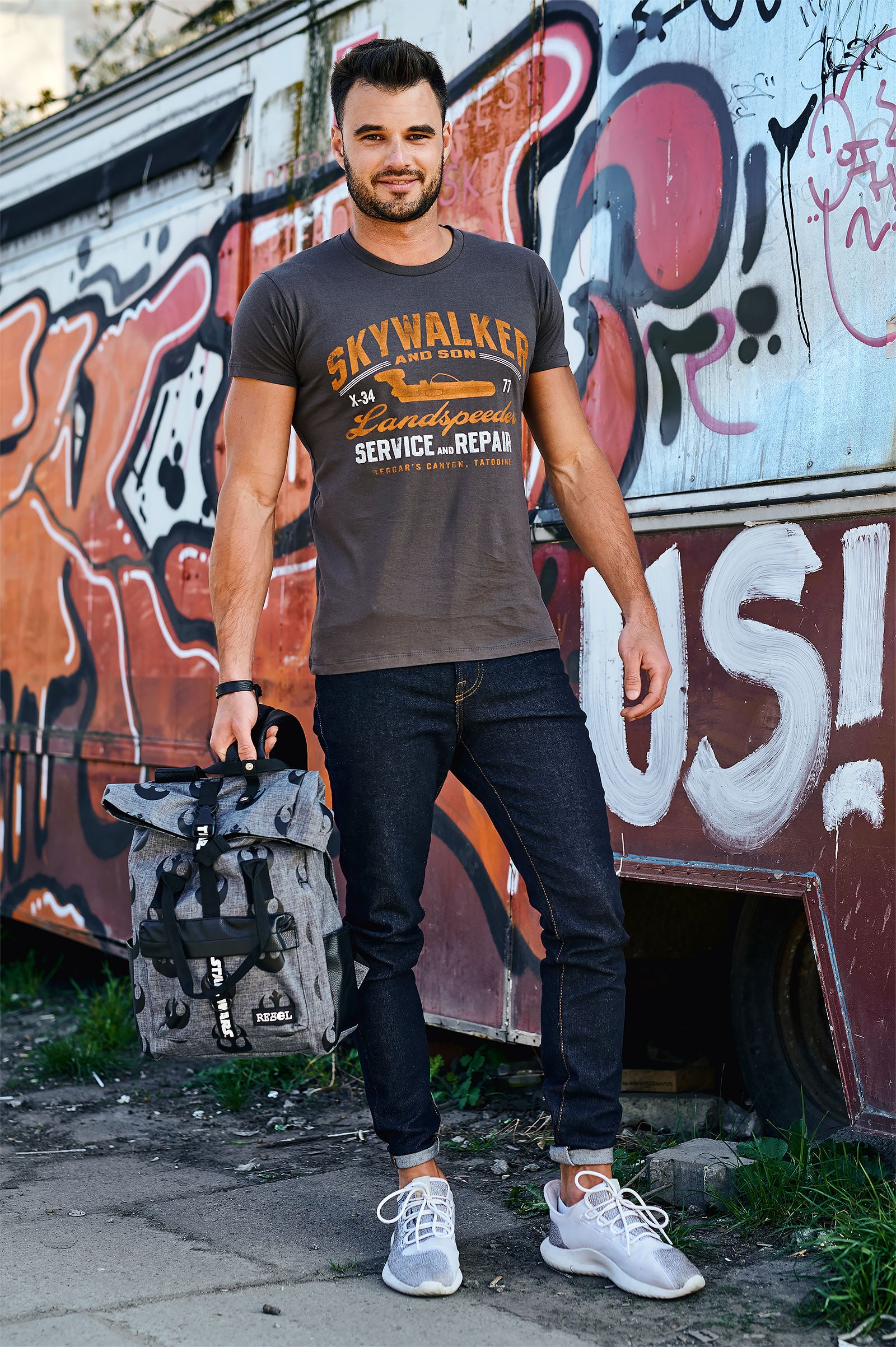 Imagen del producto Star Wars - Camiseta Landspeeder gris