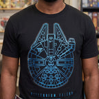 Imagen del producto Star Wars - Camiseta negra del Halcón Milenario