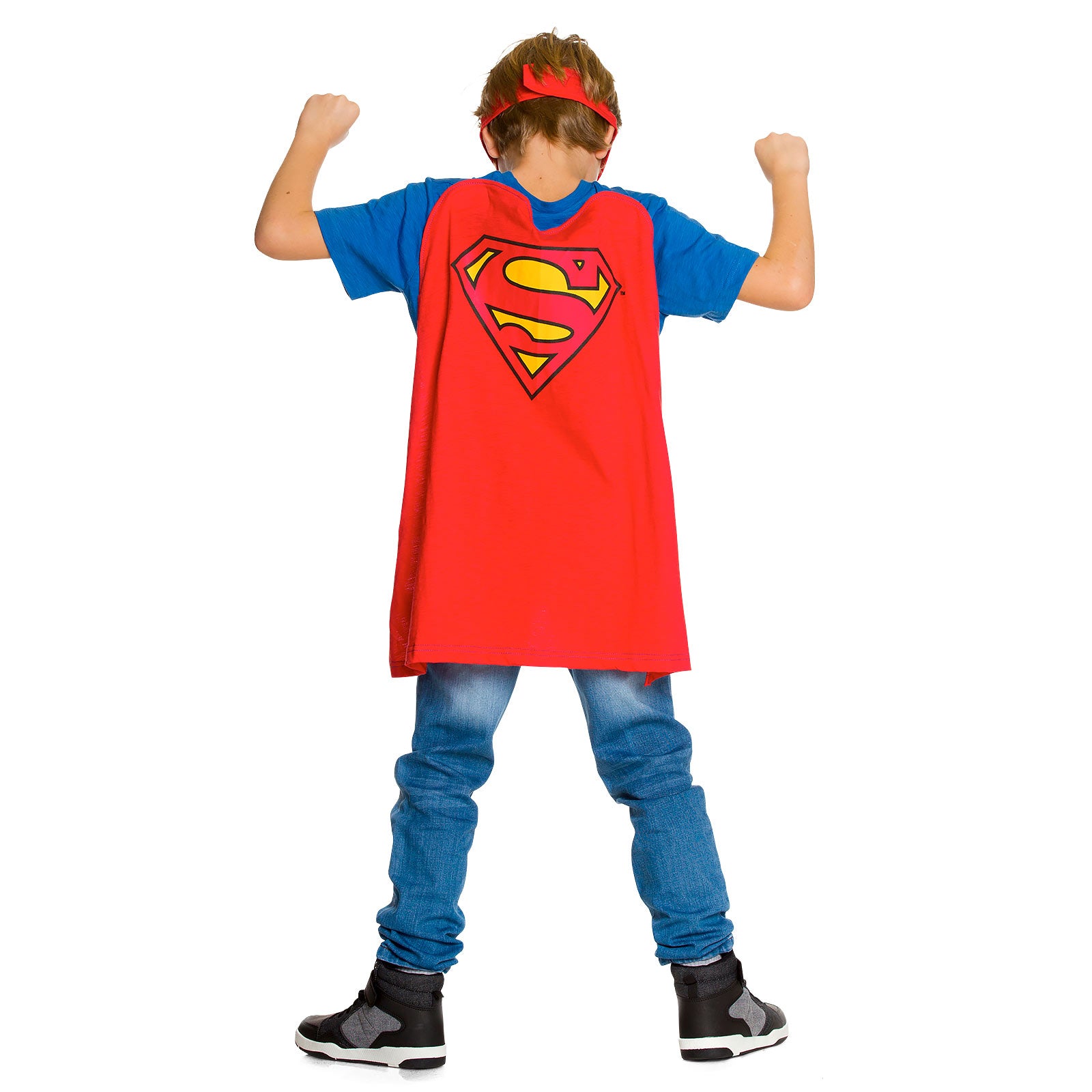 Imagen del producto Superman - Camiseta para niños con capa y antifaz