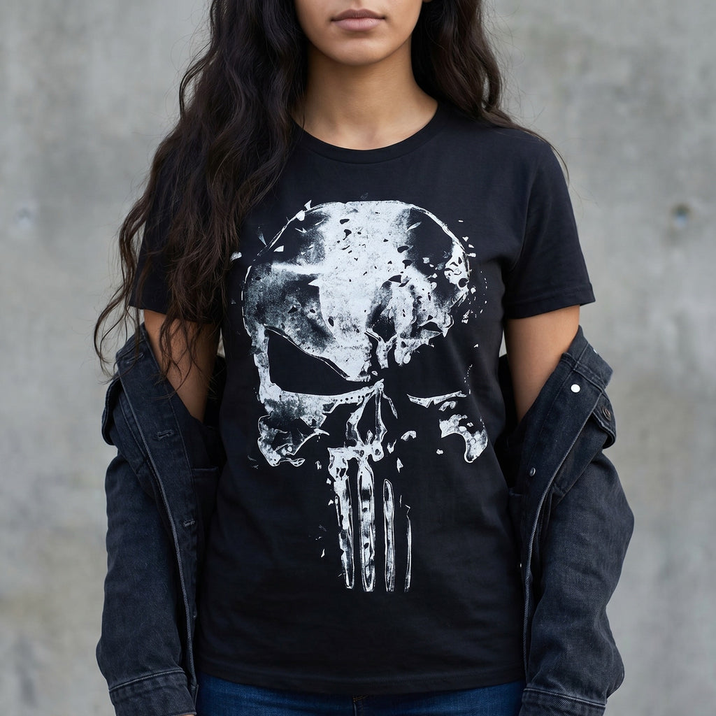 Imagen del producto Punisher - Camiseta de calavera negra