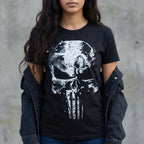 Imagen del producto Punisher - Camiseta de calavera negra