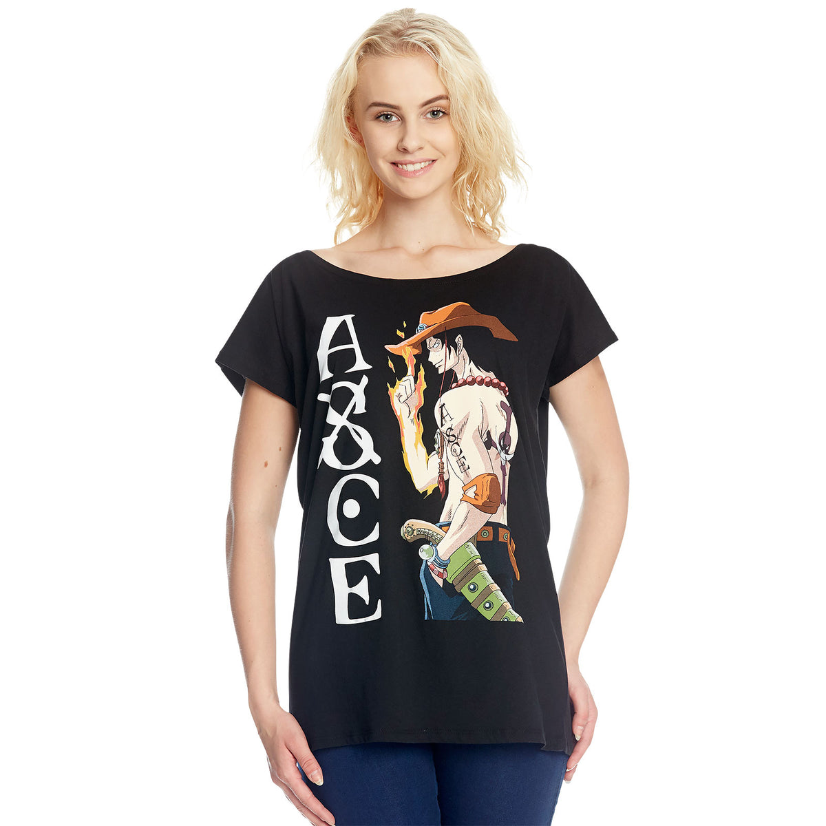 Imagen del producto One Piece - Camiseta suelta para chicas Whitebeard Ace