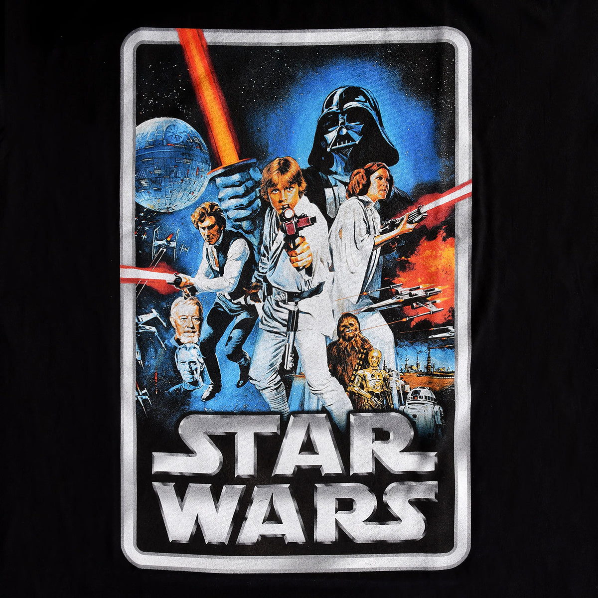 Imagen del producto Star Wars - Camiseta negra con póster retro de la película
