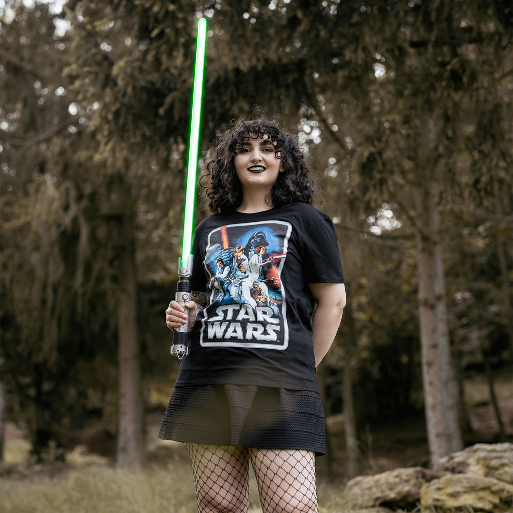 Imagen del producto Star Wars - Camiseta negra con póster retro de la película