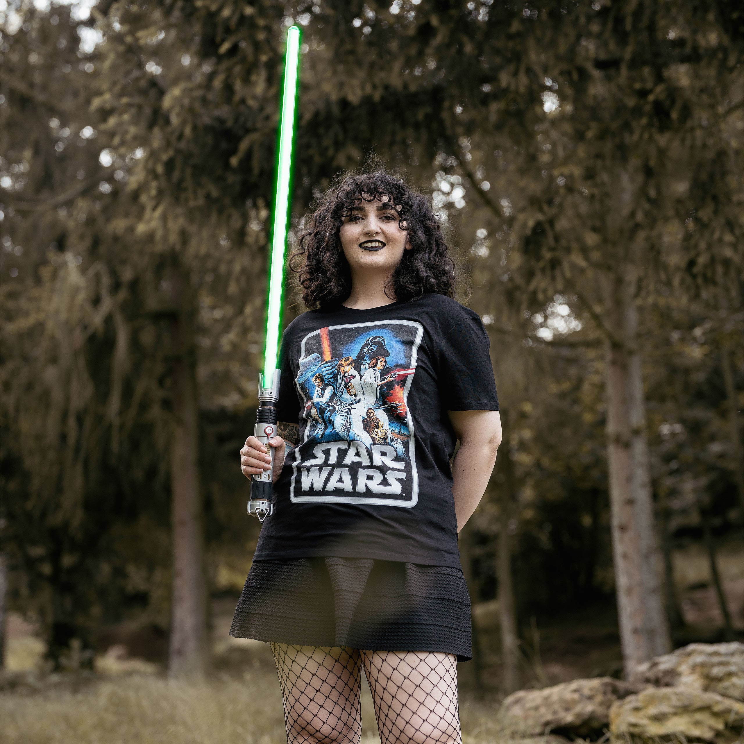 Imagen del producto Star Wars - Camiseta negra con póster retro de la película