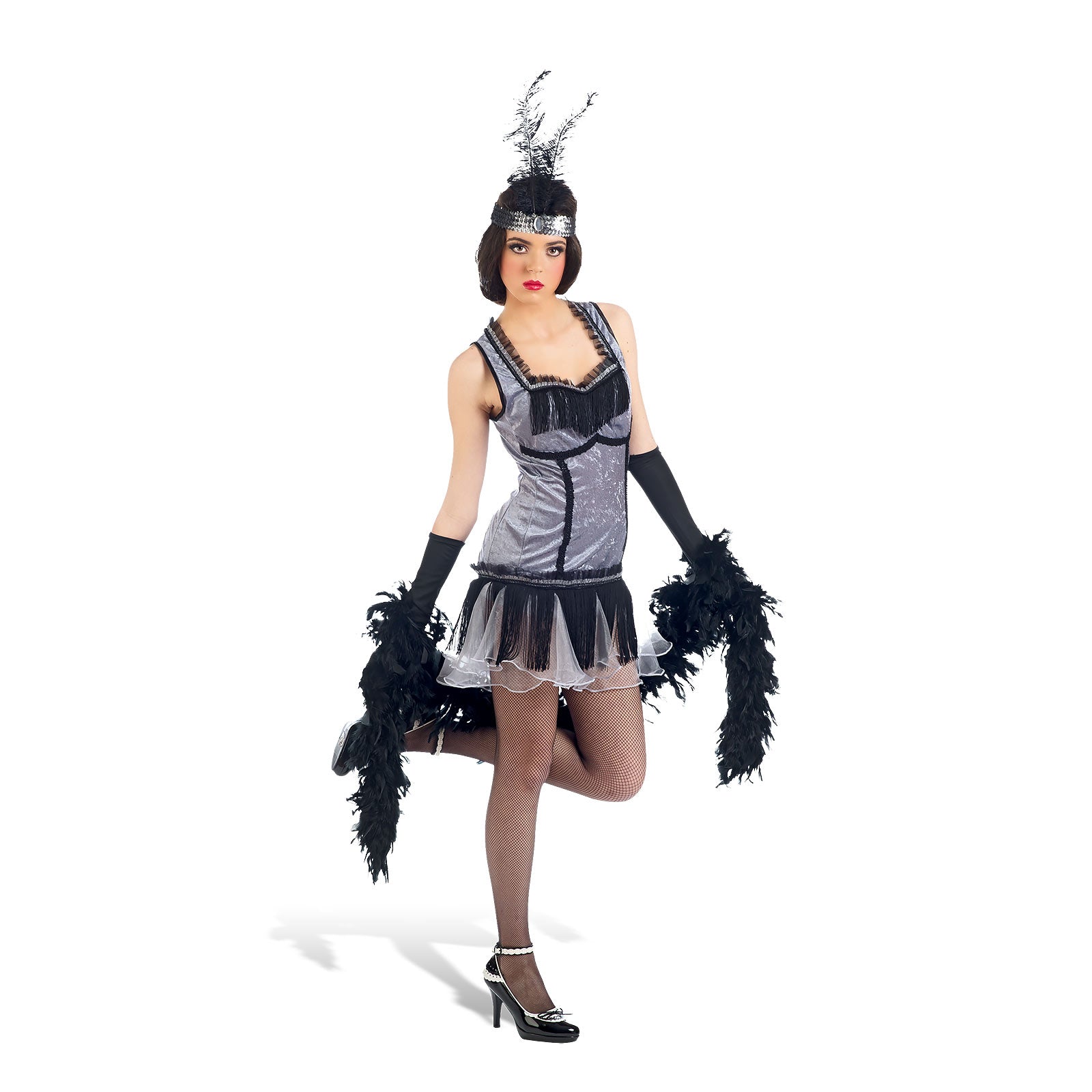 Imagen del producto Vestido de Cabaret con Diadema - Disfraz para Mujer