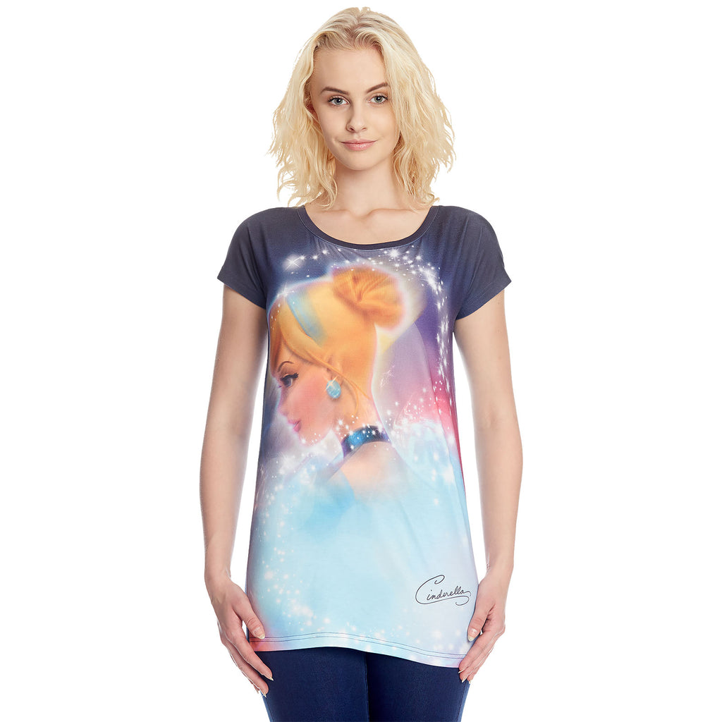 Imagen del producto Cinderella - Camiseta Glamour para Chicas de Ajuste Suelto