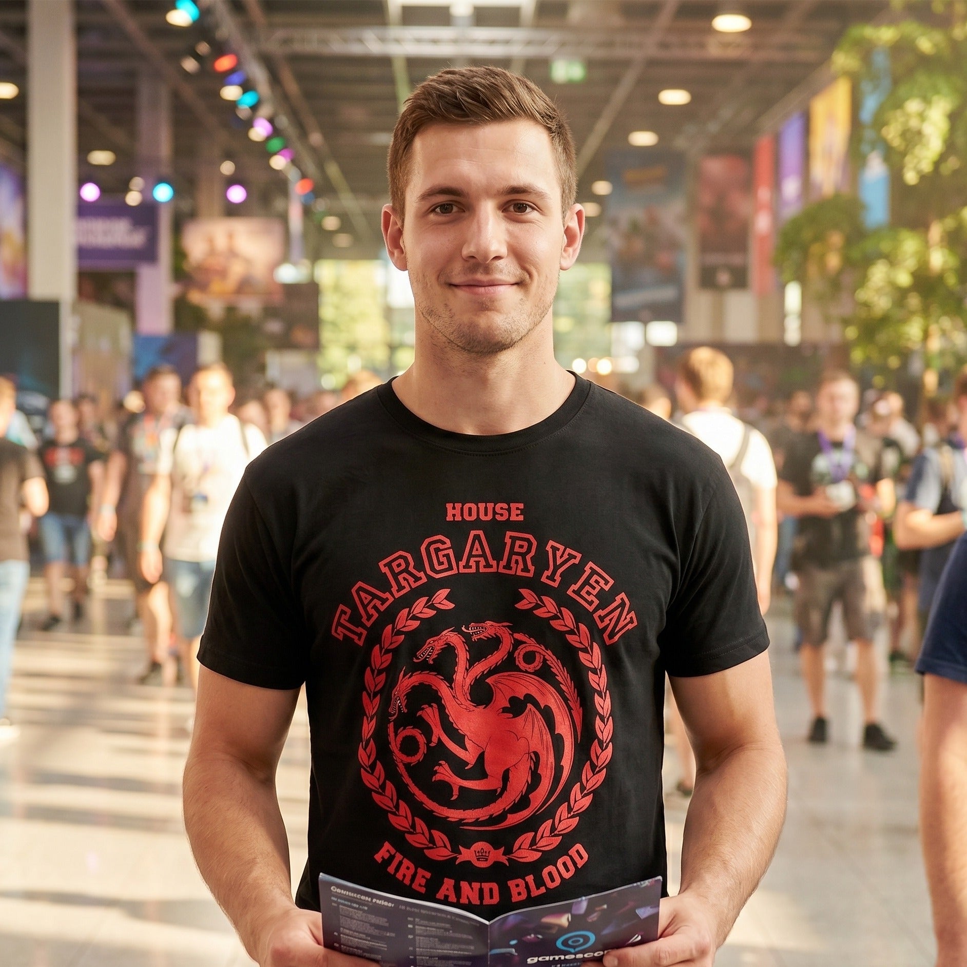 Imagen del producto Juego de Tronos - Camiseta negra con escudo Targaryen