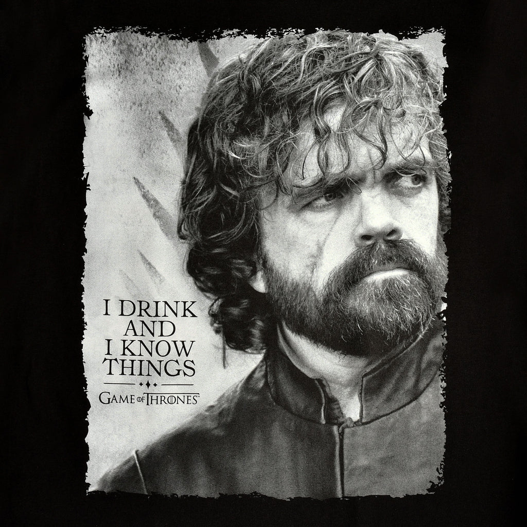 Imagen del producto Juego de Tronos - Camiseta negra de Tyrion Drink And Know Things