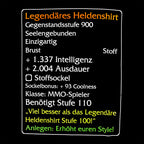 Imagen del producto Artículo de nivel 110: Camiseta de héroe legendario
