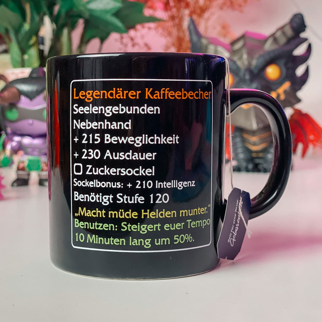 Imagen del producto Taza de café legendaria - Taza de fan del artículo MMO Nivel 120