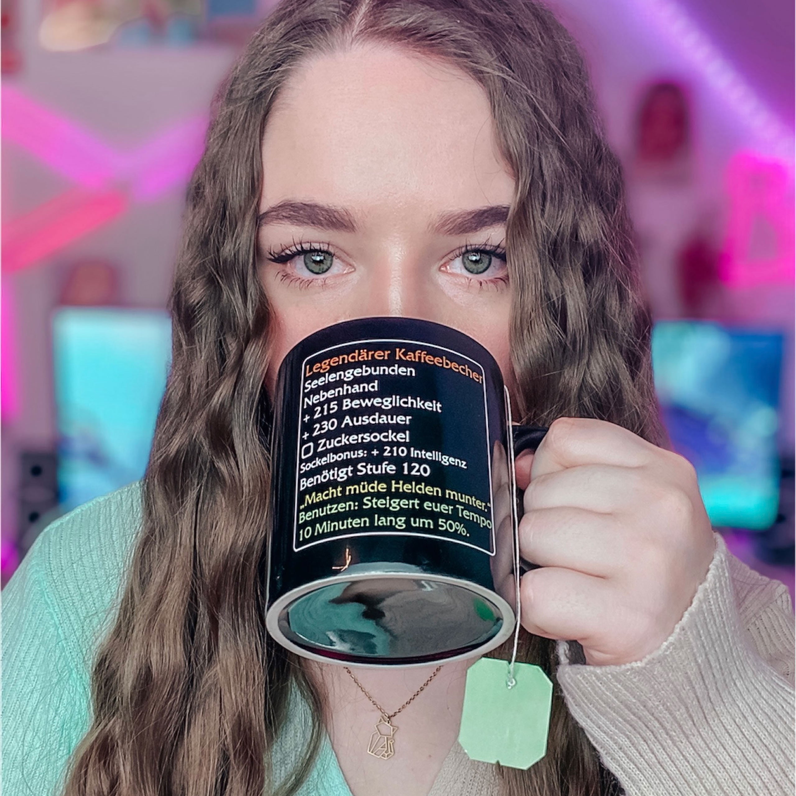 Imagen del producto Taza de café legendaria - Taza de fan del artículo MMO Nivel 120